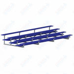 Jaypro Sports Bleacher  - 4 Row - Double Foot Plank, All Aluminum Bleachers, Powder Coated - 21' L (BLDP-421ALPC)