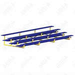 Jaypro Sports Bleacher  - 4 Row - Double Foot Plank, All Aluminum Bleachers, Powder Coated - 21' L (BLDP-421ALPC)