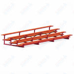 Jaypro Sports Bleacher  - 4 Row - Double Foot Plank, All Aluminum Bleachers, Powder Coated - 21' L (BLDP-421ALPC)