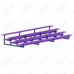 Jaypro Sports Bleacher  - 4 Row - Double Foot Plank, All Aluminum Bleachers, Powder Coated - 21' L (BLDP-421ALPC)