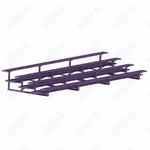 Jaypro Sports Bleacher  - 4 Row - Double Foot Plank, All Aluminum Bleachers, Powder Coated - 21' L (BLDP-421ALPC)