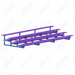 Jaypro Sports Bleacher  - 4 Row - Double Foot Plank, All Aluminum Bleachers, Powder Coated - 21' L (BLDP-421ALPC)