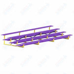 Jaypro Sports Bleacher  - 4 Row - Double Foot Plank, All Aluminum Bleachers, Powder Coated - 21' L (BLDP-421ALPC)