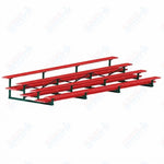 Jaypro Sports Bleacher  - 4 Row - Double Foot Plank, All Aluminum Bleachers, Powder Coated - 21' L (BLDP-421ALPC)