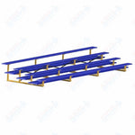 Jaypro Sports Bleacher  - 4 Row - Double Foot Plank, All Aluminum Bleachers, Powder Coated - 21' L (BLDP-421ALPC)