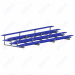 Jaypro Sports Bleacher  - 4 Row - Double Foot Plank, All Aluminum Bleachers, Powder Coated - 21' L (BLDP-421ALPC)