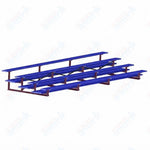 Jaypro Sports Bleacher  - 4 Row - Double Foot Plank, All Aluminum Bleachers, Powder Coated - 21' L (BLDP-421ALPC)