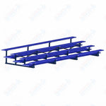 Jaypro Sports Bleacher  - 4 Row - Double Foot Plank, All Aluminum Bleachers, Powder Coated - 21' L (BLDP-421ALPC)