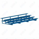 Jaypro Sports Bleacher  - 4 Row - Double Foot Plank, All Aluminum Bleachers, Powder Coated - 21' L (BLDP-421ALPC)