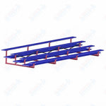 Jaypro Sports Bleacher  - 4 Row - Double Foot Plank, All Aluminum Bleachers, Powder Coated - 21' L (BLDP-421ALPC)
