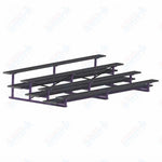 Jaypro Sports Bleacher  - 4 Row - Double Foot Plank, All Aluminum Bleachers, Powder Coated - 15' L (BLDP-4ALPC)