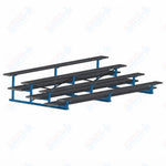 Jaypro Sports Bleacher  - 4 Row - Double Foot Plank, All Aluminum Bleachers, Powder Coated - 15' L (BLDP-4ALPC)