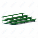 Jaypro Sports Bleacher  - 4 Row - Double Foot Plank, All Aluminum Bleachers, Powder Coated - 15' L (BLDP-4ALPC)