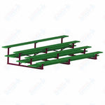 Jaypro Sports Bleacher  - 4 Row - Double Foot Plank, All Aluminum Bleachers, Powder Coated - 15' L (BLDP-4ALPC)
