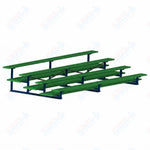 Jaypro Sports Bleacher  - 4 Row - Double Foot Plank, All Aluminum Bleachers, Powder Coated - 15' L (BLDP-4ALPC)