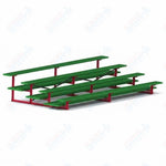 Jaypro Sports Bleacher  - 4 Row - Double Foot Plank, All Aluminum Bleachers, Powder Coated - 15' L (BLDP-4ALPC)