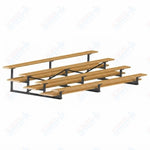 Jaypro Sports Bleacher  - 4 Row - Double Foot Plank, All Aluminum Bleachers, Powder Coated - 15' L (BLDP-4ALPC)