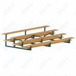 Jaypro Sports Bleacher  - 4 Row - Double Foot Plank, All Aluminum Bleachers, Powder Coated - 15' L (BLDP-4ALPC)