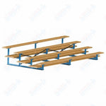 Jaypro Sports Bleacher  - 4 Row - Double Foot Plank, All Aluminum Bleachers, Powder Coated - 15' L (BLDP-4ALPC)
