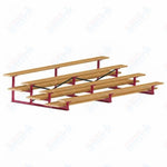 Jaypro Sports Bleacher  - 4 Row - Double Foot Plank, All Aluminum Bleachers, Powder Coated - 15' L (BLDP-4ALPC)