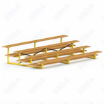 Jaypro Sports Bleacher  - 4 Row - Double Foot Plank, All Aluminum Bleachers, Powder Coated - 15' L (BLDP-4ALPC)