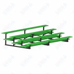 Jaypro Sports Bleacher  - 4 Row - Double Foot Plank, All Aluminum Bleachers, Powder Coated - 15' L (BLDP-4ALPC)