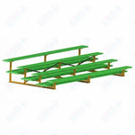 Jaypro Sports Bleacher  - 4 Row - Double Foot Plank, All Aluminum Bleachers, Powder Coated - 15' L (BLDP-4ALPC)