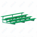 Jaypro Sports Bleacher  - 4 Row - Double Foot Plank, All Aluminum Bleachers, Powder Coated - 15' L (BLDP-4ALPC)