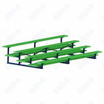 Jaypro Sports Bleacher  - 4 Row - Double Foot Plank, All Aluminum Bleachers, Powder Coated - 15' L (BLDP-4ALPC)