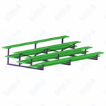 Jaypro Sports Bleacher  - 4 Row - Double Foot Plank, All Aluminum Bleachers, Powder Coated - 15' L (BLDP-4ALPC)