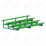 Jaypro Sports Bleacher  - 4 Row - Double Foot Plank, All Aluminum Bleachers, Powder Coated - 15' L (BLDP-4ALPC)