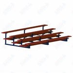 Jaypro Sports Bleacher  - 4 Row - Double Foot Plank, All Aluminum Bleachers, Powder Coated - 15' L (BLDP-4ALPC)