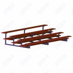 Jaypro Sports Bleacher  - 4 Row - Double Foot Plank, All Aluminum Bleachers, Powder Coated - 15' L (BLDP-4ALPC)