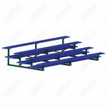 Jaypro Sports Bleacher  - 4 Row - Double Foot Plank, All Aluminum Bleachers, Powder Coated - 15' L (BLDP-4ALPC)