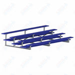 Jaypro Sports Bleacher  - 4 Row - Double Foot Plank, All Aluminum Bleachers, Powder Coated - 15' L (BLDP-4ALPC)