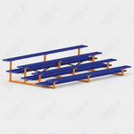 Jaypro Sports Bleacher  - 4 Row - Double Foot Plank, All Aluminum Bleachers, Powder Coated - 15' L (BLDP-4ALPC)