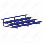 Jaypro Sports Bleacher  - 4 Row - Double Foot Plank, All Aluminum Bleachers, Powder Coated - 15' L (BLDP-4ALPC)