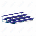 Jaypro Sports Bleacher  - 4 Row - Double Foot Plank, All Aluminum Bleachers, Powder Coated - 15' L (BLDP-4ALPC)