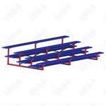 Jaypro Sports Bleacher  - 4 Row - Double Foot Plank, All Aluminum Bleachers, Powder Coated - 15' L (BLDP-4ALPC)