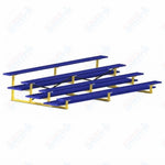 Jaypro Sports Bleacher  - 4 Row - Double Foot Plank, All Aluminum Bleachers, Powder Coated - 15' L (BLDP-4ALPC)