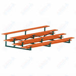 Jaypro Sports Bleacher  - 4 Row - Double Foot Plank, All Aluminum Bleachers, Powder Coated - 15' L (BLDP-4ALPC)