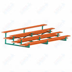 Jaypro Sports Bleacher  - 4 Row - Double Foot Plank, All Aluminum Bleachers, Powder Coated - 15' L (BLDP-4ALPC)
