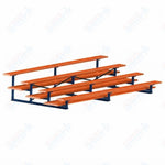 Jaypro Sports Bleacher  - 4 Row - Double Foot Plank, All Aluminum Bleachers, Powder Coated - 15' L (BLDP-4ALPC)