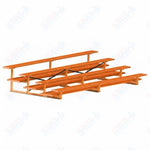 Jaypro Sports Bleacher  - 4 Row - Double Foot Plank, All Aluminum Bleachers, Powder Coated - 15' L (BLDP-4ALPC)