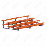 Jaypro Sports Bleacher  - 4 Row - Double Foot Plank, All Aluminum Bleachers, Powder Coated - 15' L (BLDP-4ALPC)