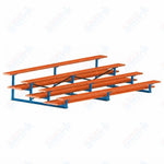 Jaypro Sports Bleacher  - 4 Row - Double Foot Plank, All Aluminum Bleachers, Powder Coated - 15' L (BLDP-4ALPC)
