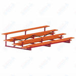 Jaypro Sports Bleacher  - 4 Row - Double Foot Plank, All Aluminum Bleachers, Powder Coated - 15' L (BLDP-4ALPC)