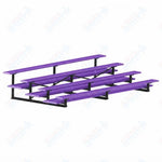 Jaypro Sports Bleacher  - 4 Row - Double Foot Plank, All Aluminum Bleachers, Powder Coated - 15' L (BLDP-4ALPC)