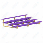 Jaypro Sports Bleacher  - 4 Row - Double Foot Plank, All Aluminum Bleachers, Powder Coated - 15' L (BLDP-4ALPC)