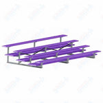 Jaypro Sports Bleacher  - 4 Row - Double Foot Plank, All Aluminum Bleachers, Powder Coated - 15' L (BLDP-4ALPC)